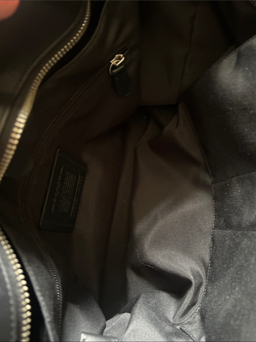 Coach Black Leather Tote with Detachable Shoulder Strap - Picture 8 of 12